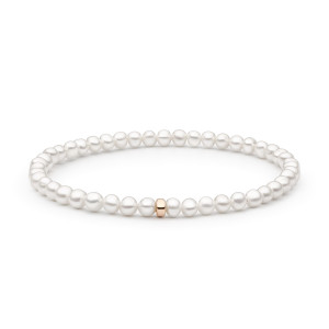 Bratara perle naturale albe si argint rose gold DiAmanti 214-45B-G (Argint 925‰ 0,1 g.)